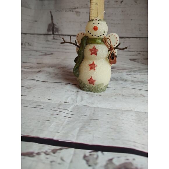 MOLDED SNOWMAN ANGEL Christmas Candle - Picture 6 of 8